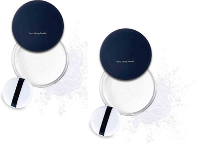Emijun Trend Setting Loose Powder Lightweight & Long Lasting Makeup COMBO Compact(Matte Translucent, 16 g)