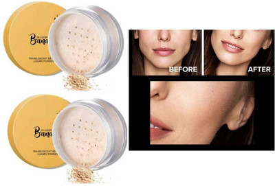 tanvi27 HD FINE COVERAGE setting loose powder Compact(YELLOW, 30 g)