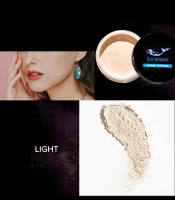 BLUEMERMAID Fine Lines and Pores. Loose, Translucent Face Powder Compact(light, 15 g)