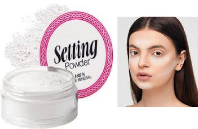 Luipui white matte finish setting powder pack of 1 Compact(white, 30 g)