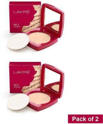 Lakmé Faceit Coral PO2 Compact (Coral, 18 g)