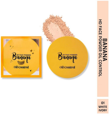 nuvya Banana Mineral-Based Loose Powder for Shine Control and Smooth Finish S1 Compact(ivory, 10 g)