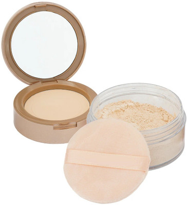 Yuency Evens Out Complexion Compact 2 in 1 Pressed Powder + Loose Powder Compact(Banana, 22 g)