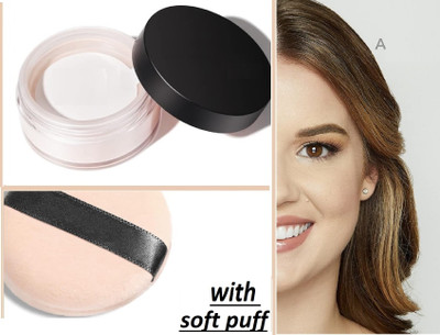 USBK Oil Control Loose Powder Setting Make Up Waterproof Poreless Compact(Light, 28 g)