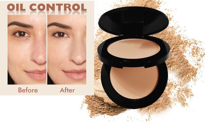 Vyomiris 2-in-1 Compact Powder Long-lasting | Peerless Soft Skin | Compact(beige, 18 g)