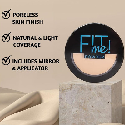urbanfox 2 IN 1 MATTE+SHIMMER FIT ME COMPACT POWDER WITH SOFT PUFF Compact(BEIGE, 19 g)