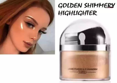 GFSU - GO FOR SOMETHING UNIQUE Shimmer Loose Powder & Highlighter for ALL skin type Compact(gold, 20 g)