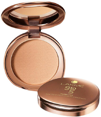 Lakmé 9to5 Powerplay Matte Compact, Control Formula, With Vitamin E Compact(Melon, 8 g)
