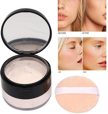 manasona Perfect Look Long-Wear Matte Finish Mattifying Loose Powder Compact(NATURAL BEIGE, 10 g)