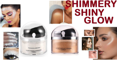 tanvi27 NEW ILLUMINATOR SHIMMERY SHINY GLOW FACE MAKEUP HIGHLIGHTER Highlighter(SILVER & GOLD)
