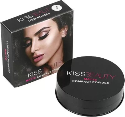 Kiss Beauty Powder Cake Matte Compact 2 In 1 Compact Powder Compact(Beige, 20 g)