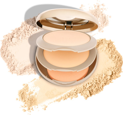 HALF N' HALF Face Filter Finishing with Shea Butter & VitaminE Super-Blendable Compact Powder Compact(Light Fairy 01, 20 g)