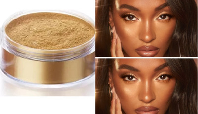 Latixmat Best Perfect Professional Make Up Face & Shimmer Highlighter Compact(SHIMMER GOLDEN, 15 g)