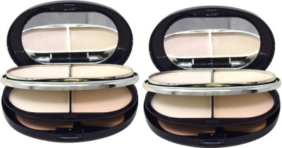 ADJD Combo 5 IN 1 Wonderful Pressed Powder  Compact(MULTI COLOR, 92 g)