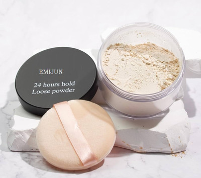 Emijun Translucent Loose Setting Powder Mini Compact(LIGHT YELLOW, 15 g)