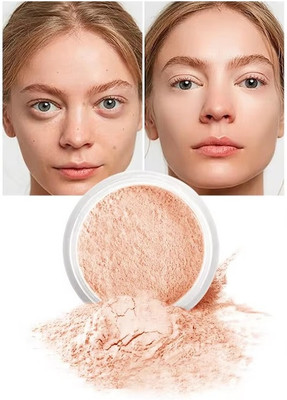MYEONG Translucent Waterproof Loose Face Powder For All Type Compact(Natural, 10 g)