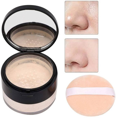 Vyomiris MAKEUP SETTING LOOSE POWDER WITH PUFF MATTE FINISH Compact(BEIGE, 30 g)