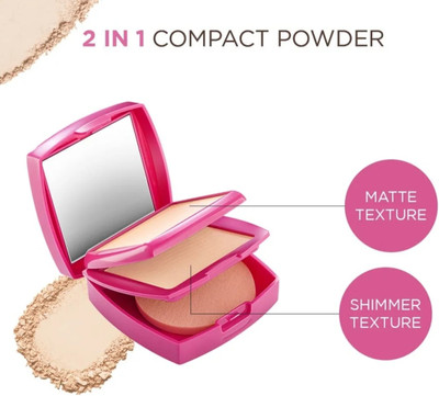 Sheny 2 IN 1 Perfect Look Long-Wear Mattifying Compact (Pack of 1) Compact(BEIGE, 12 g)