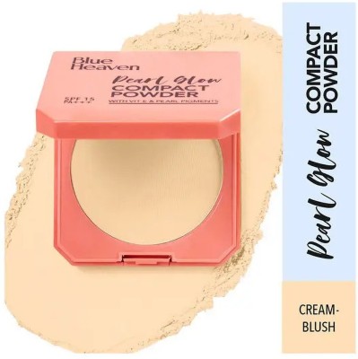 BLUE HEAVEN Pearl Glow Compact Powder Cream Blush Compact(Blush, 9 g)