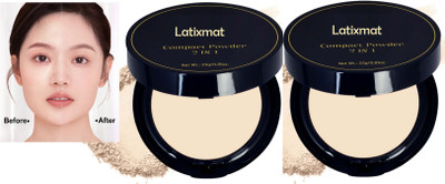 Latixmat New Long-Lasting Matte Face Powder Pore Minimization Compact(Ivory, 46 g)