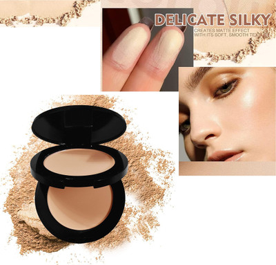 Vyomiris 2-in-1 Compact Powder Instant Weightless Matte Finish Look | Compact(beige, 18 g)