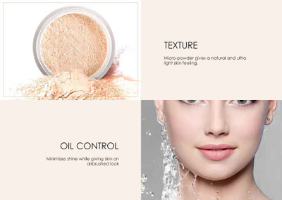 USBK face and setting powder that helps to minimizes the appearance of fine lines Compact(LIGHT BEIGE, 30 g)