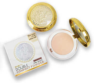adbeni Imported Double Compact Powder | Silky Smooth Touch with Matte & Shimmery Finish Compact(Shade-01, 21 g)