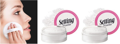 AFARAXIA white Setting Loose Powder For Face Lightweight & Long Lasting. Compact(white, 20 g)