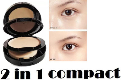USBK Professional Full Coverage Long Lasting Makeup FACE COMPACT POWDER Compact(BUTTERMILK COLOR, 20 g)