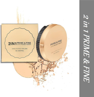 Luipui Premium New 2 in1 Prime & Fine Make-up Effect Compact Powder Compact(Soft Ivory, 20 g)