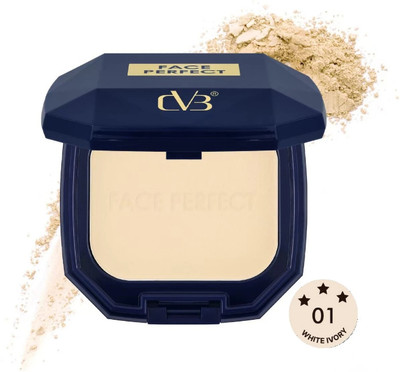 CVB FACE PERFECT SINGLE FOUNDATION PRESSED POWDER OIL CONTROL & MATTE Compact(WHITE IVORY, 15 g)