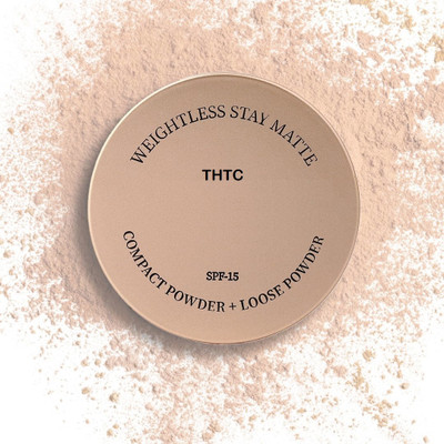 THTC Matte Compact Powder | Pressed Powder + Loose Powder | SPF 15 Compact(BEIGE, 43.3 g)