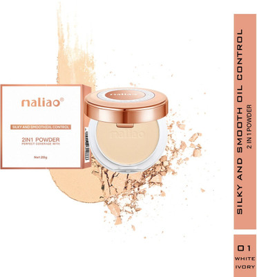 maliao SILKY AND SMOOTH OIL CONTROL 2 IN 1 POWDER PERFACT COVERAGE Compact(NATURAL BEIGE, 20 g)