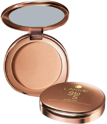 Lakmé 9to5 Powerplay Matte Compact,Control Formula, With Vitamin E Compact(Almond, 8 g)