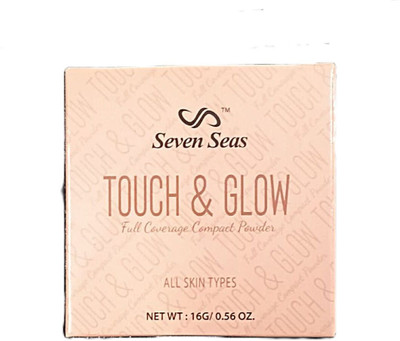 Seven Seas TOUCH AND GLOW FULL COVERAGE POWDER Compact(Natural, 16 g)
