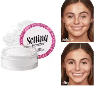 Amaryllis Loose Powder For All skin Type Fills Fine Lines Reduce Skin Damage Compact(SNOW WHITE, 10 g)
