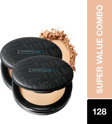 MAYBELLINE NEW YORK Fit Me Matte+Poreless Compact Powder, Pack of 2 Compact(Shade 128, 12 g)