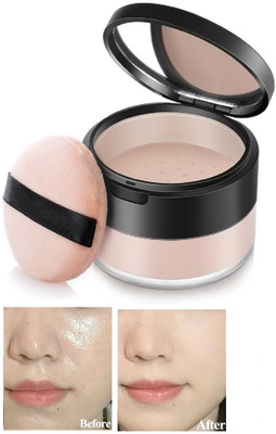 WOONGMI Setting Powder Loose Face Powder Matte Soft Smooth Compact(NATURAL, 10 g)