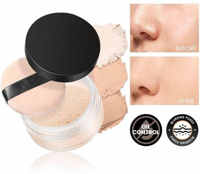 GULGLOW99 Loose Setting Powder Waterproof Weightless Soft-velvet Blurring With Puff Compact(BEIGE, 10 g)