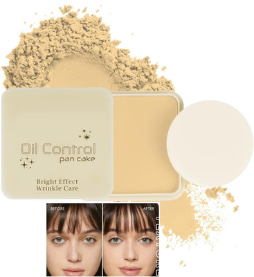 MYEONG Mattifying Perfect Matte Coverage Pan Cake  Compact(Natural Honey, 15 g)
