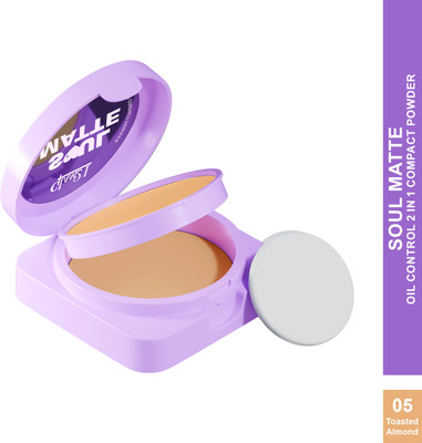 Glam21 Soul Matte Oil Control 2 in 1 Compact Powder | 2 Matte Shades Compact(Toasted Almond, 18 g)