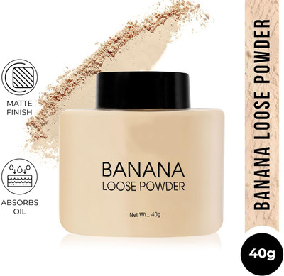GlowMii Banana Loose Mattifying Powder Make Up Premium Quality Compact(Beige, 40 g)