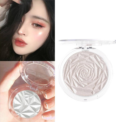 BLUST&FAMME Highlighter Makeup Pigmented Diamond Shimmer Face Highlighters pack of 1 Highlighter(silver)