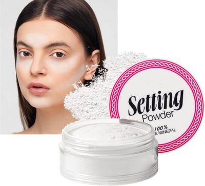 YAWI Translusent face shiny white setting loose powder weightless texture for even Compact(WHITE, 10 g)