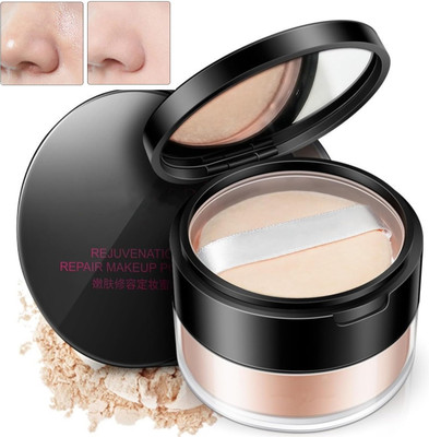 GABBU Makeup setting powder waterproof loose setting powder for oily skin Compact(Beige, 15 g)