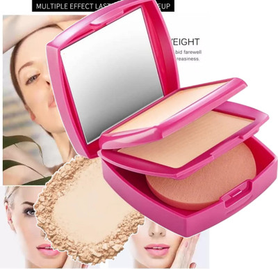 Sheny High-Definition 2 in 1 Compact Powder | Shimmery & Matte Finish Compact 12 g) Compact(BEIGE, 12 g)