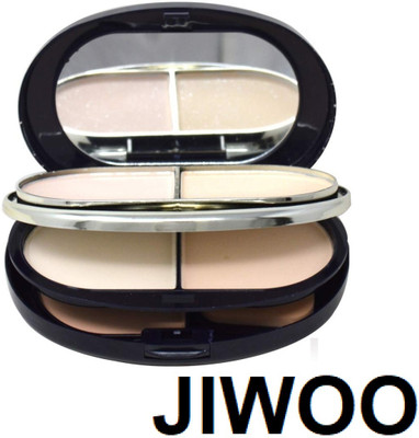 Jiwoo 5 in 1 Compact Long Lasting 24 Hrs. Perfect Skin Compact Mattifying Perfect Look Compact(BEIGE, 45 g)