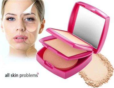 Sheny 2 IN 1 SHIMMER & MATTE SHINY COMPACT POWDER (BEIGE, 12 g) Compact(BEIGE, 12 g)