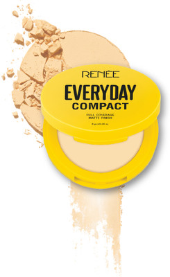 Renee Everyday Compact Powder, Matte & Smooth Finish, Skincare Infused Makeup - 8gm Compact(Sand, 8 g)