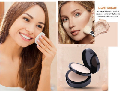 FELICECHIARA MATTE FINISH FULL COVERAGE 2 IN 1 COMPACT FOR WOMEN Compact(IVORY, 18 g)